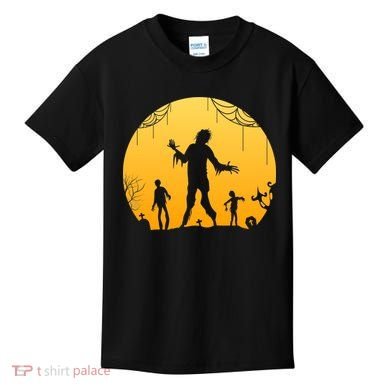 Halloween Spooky Zombie Graveyard Kids T-Shirt