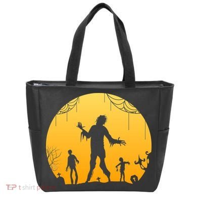 Halloween Spooky Zombie Graveyard Tote Bag