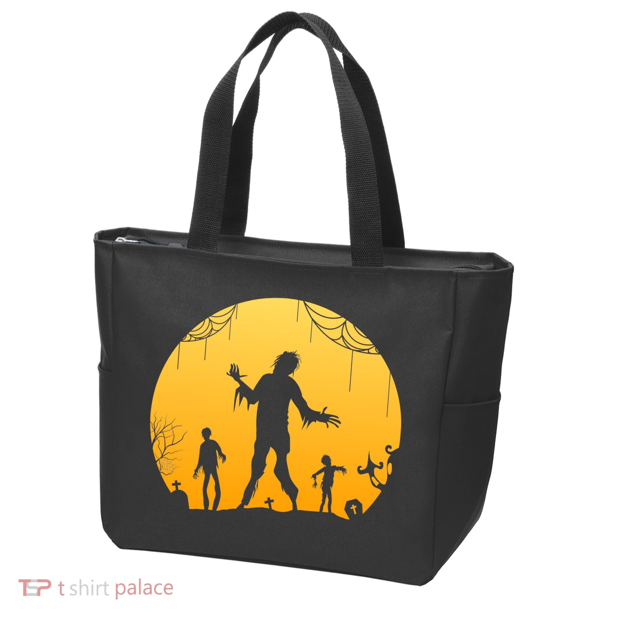 Halloween Spooky Zombie Graveyard Tote Bag