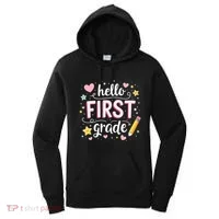 Hello Team 1st Grade Back To School Outfit Women's Hoodie thumb 0