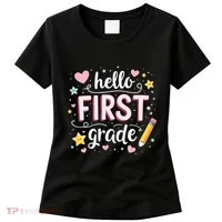 Hello Team 1st Grade Back To School Outfit Women's T-Shirt thumb 0