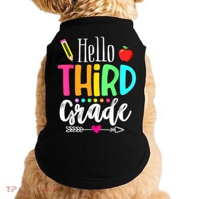 Hello Third 3Rd Grade Team Teacher Student Back To School Gift Doggie Tank