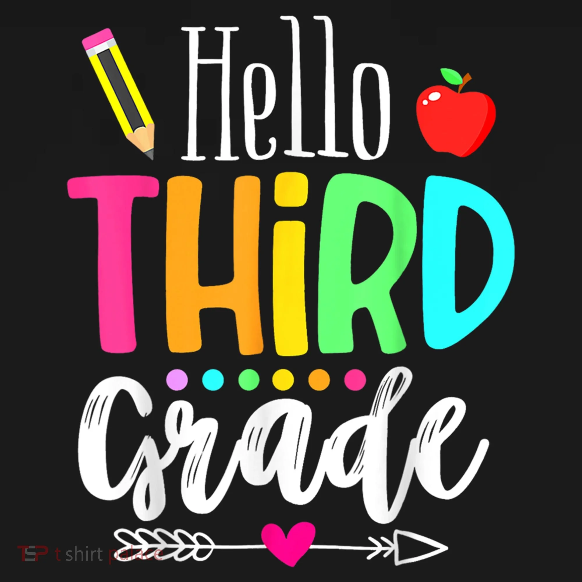 Hello Third 3Rd Grade Team Teacher Student Back To School Gift Doggie Tank