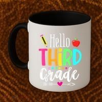 Hello Third 3Rd Grade Team Teacher Student Back To School Gift Coffee Mug thumb 2