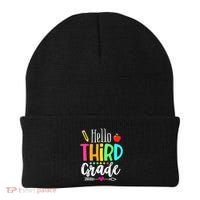 Hello Third 3Rd Grade Team Teacher Student Back To School Gift Beanie thumb 0