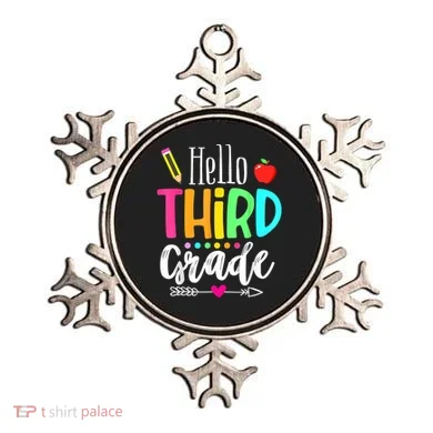 Hello Third 3Rd Grade Team Teacher Student Back To School Gift Ornament