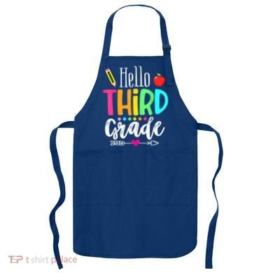Hello Third 3Rd Grade Team Teacher Student Back To School Gift Apron