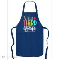 Hello Third 3Rd Grade Team Teacher Student Back To School Gift Apron thumb 0