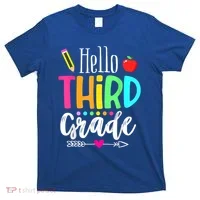 Hello Third 3Rd Grade Team Teacher Student Back To School Gift T-Shirt thumb 0