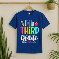 Hello Third 3Rd Grade Team Teacher Student Back To School Gift T-Shirt thumb 2