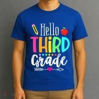 Hello Third 3Rd Grade Team Teacher Student Back To School Gift T-Shirt thumb 3
