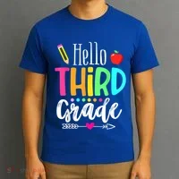 Hello Third 3Rd Grade Team Teacher Student Back To School Gift T-Shirt thumb 3