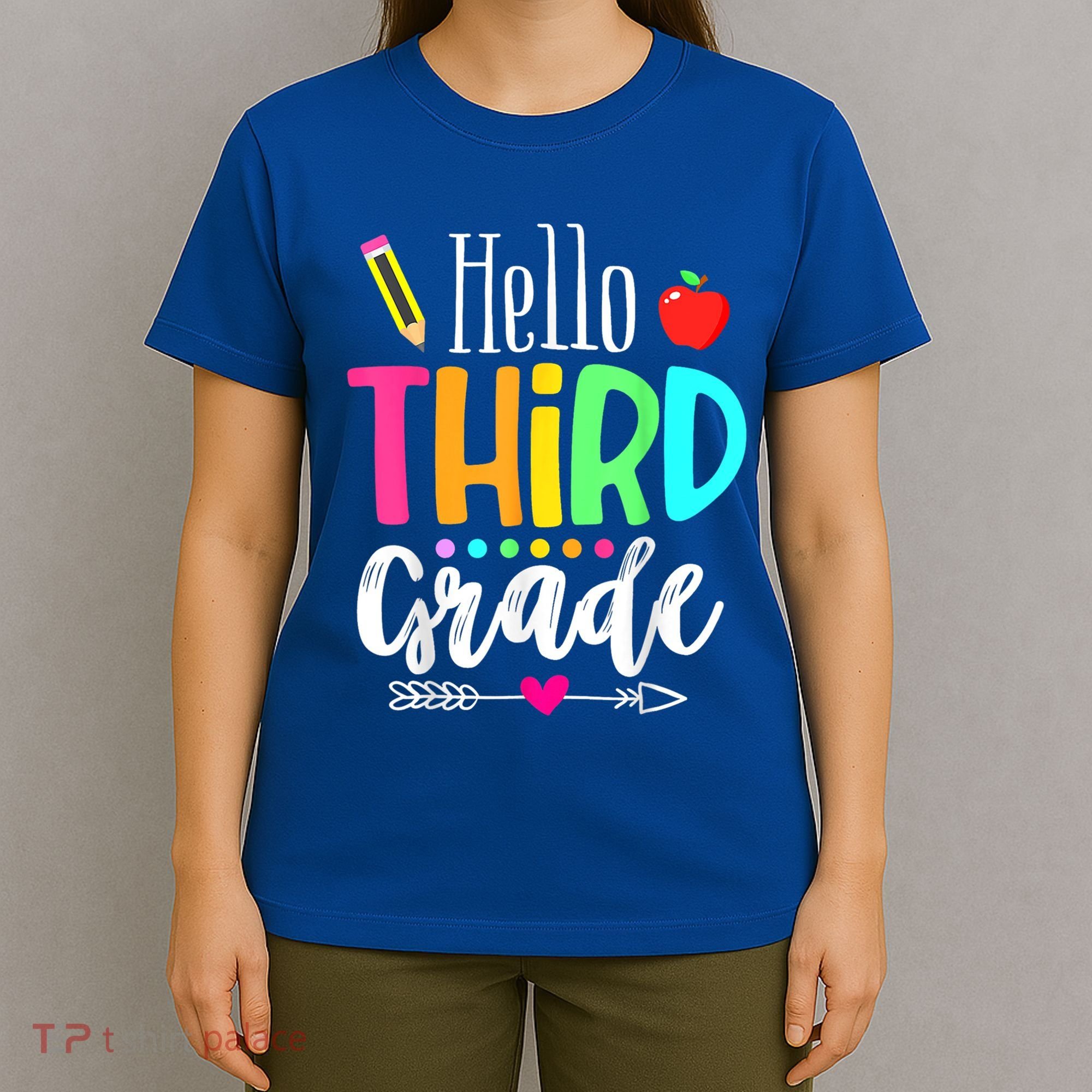 Hello Third 3Rd Grade Team Teacher Student Back To School Gift T-Shirt