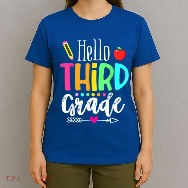 Hello Third 3Rd Grade Team Teacher Student Back To School Gift T-Shirt