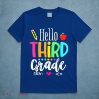 Hello Third 3Rd Grade Team Teacher Student Back To School Gift T-Shirt thumb 5