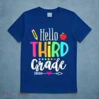 Hello Third 3Rd Grade Team Teacher Student Back To School Gift T-Shirt thumb 5