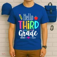 Hello Third 3Rd Grade Team Teacher Student Back To School Gift T-Shirt thumb 6