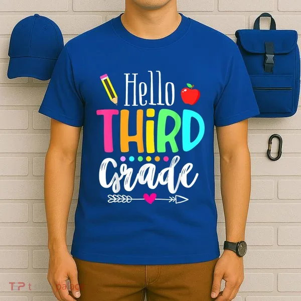 Hello Third 3Rd Grade Team Teacher Student Back To School Gift T-Shirt