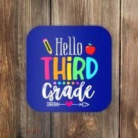 Hello Third 3Rd Grade Team Teacher Student Back To School Gift Coaster thumb 0
