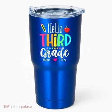 Hello Third 3Rd Grade Team Teacher Student Back To School Gift Tumbler