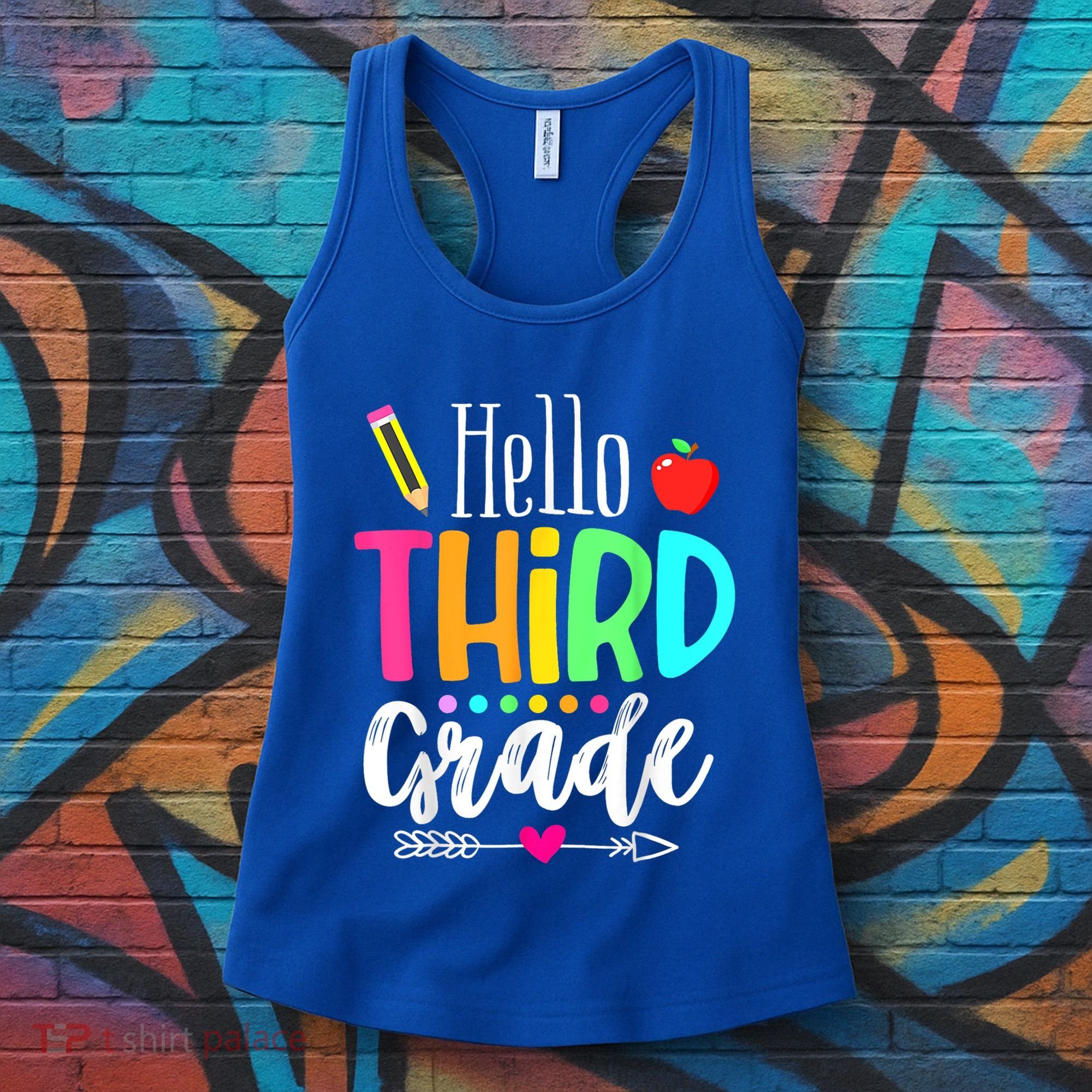 Hello Third 3Rd Grade Team Teacher Student Back To School Gift Women's Tank Top