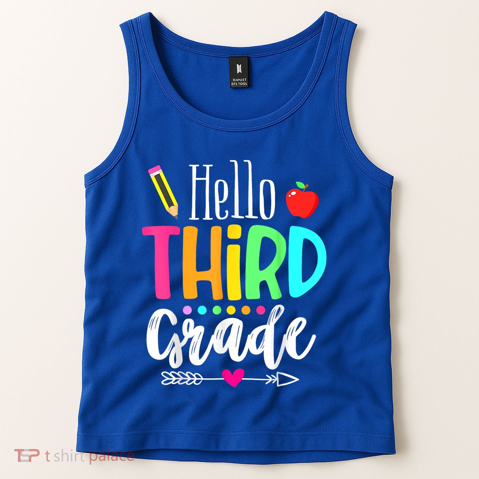 Hello Third 3Rd Grade Team Teacher Student Back To School Gift Tank Top