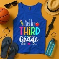 Hello Third 3Rd Grade Team Teacher Student Back To School Gift Tank Top thumb 4