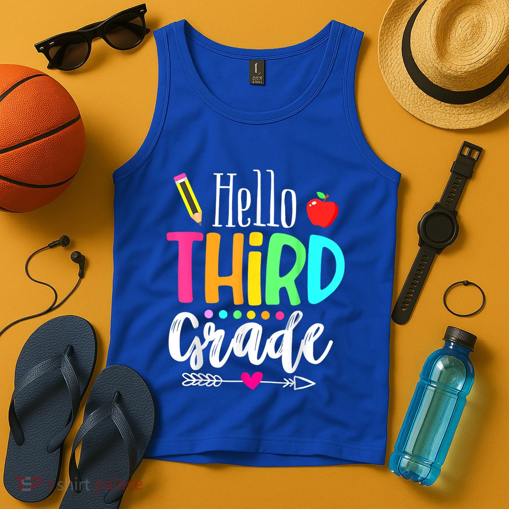 Hello Third 3Rd Grade Team Teacher Student Back To School Gift Tank Top