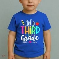 Hello Third 3Rd Grade Team Teacher Student Back To School Gift Toddler T-Shirt thumb 2