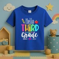 Hello Third 3Rd Grade Team Teacher Student Back To School Gift Toddler T-Shirt thumb 3