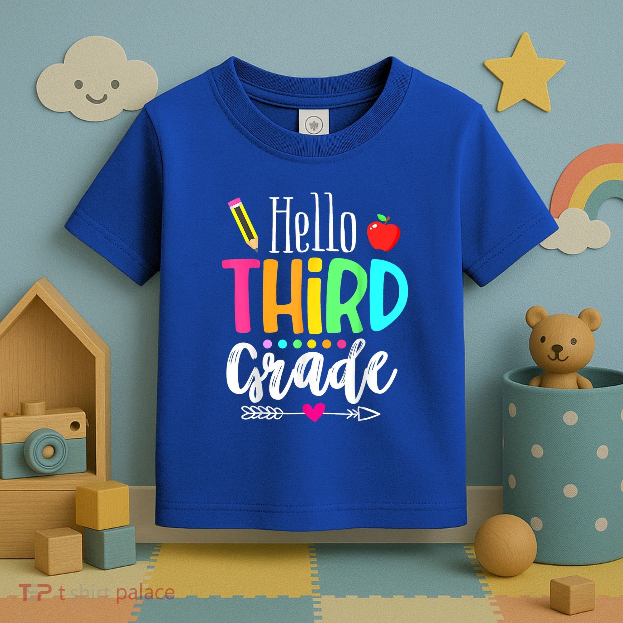 Hello Third 3Rd Grade Team Teacher Student Back To School Gift Toddler T-Shirt