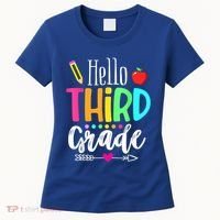 Hello Third 3Rd Grade Team Teacher Student Back To School Gift Women's T-Shirt thumb 0