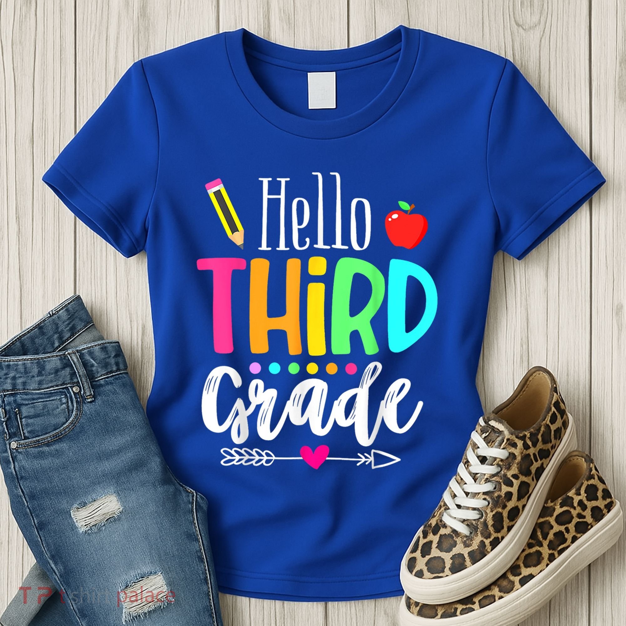 Hello Third 3Rd Grade Team Teacher Student Back To School Gift Women's T-Shirt