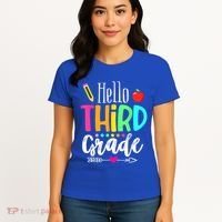 Hello Third 3Rd Grade Team Teacher Student Back To School Gift Women's T-Shirt thumb 4