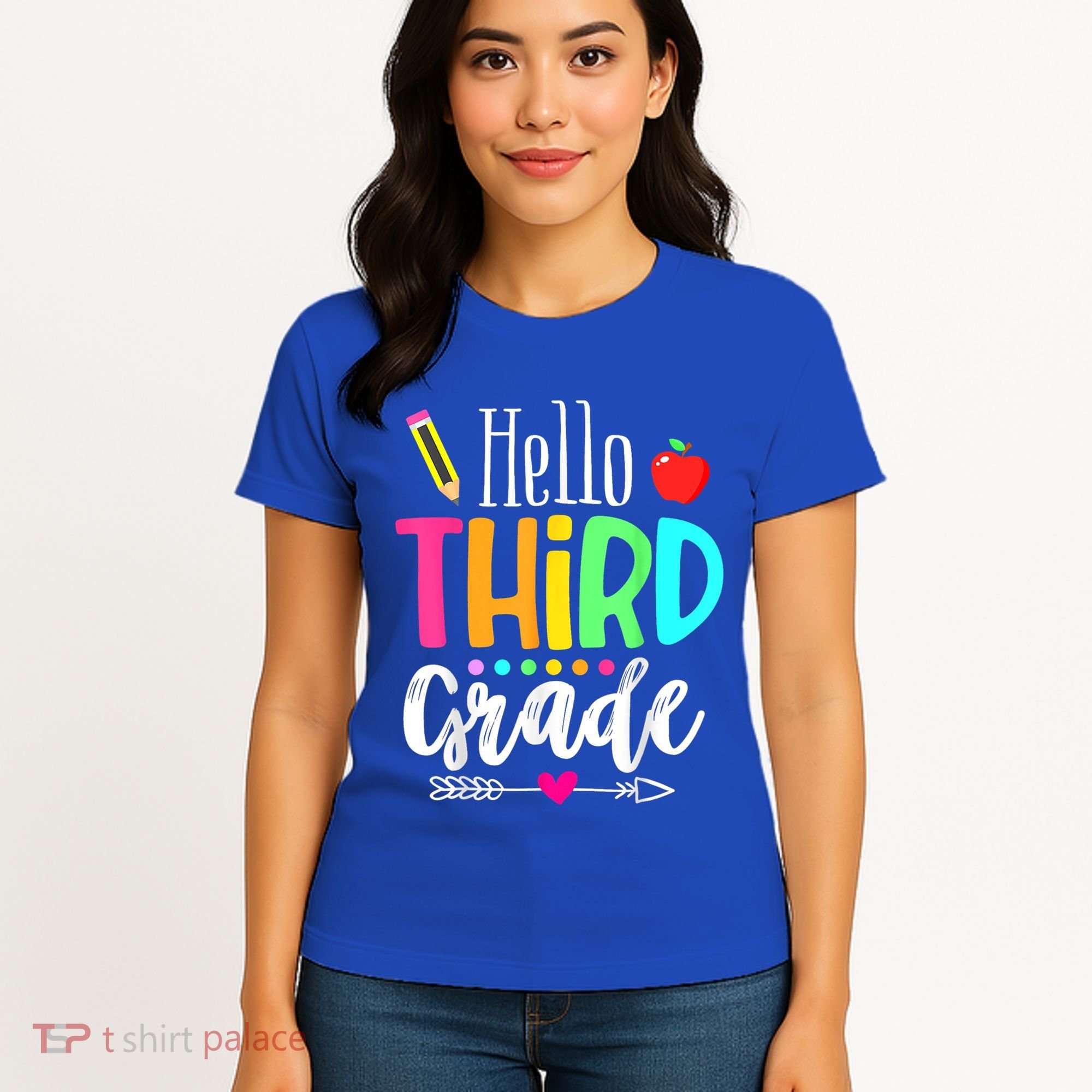 Hello Third 3Rd Grade Team Teacher Student Back To School Gift Women's T-Shirt