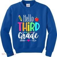 Hello Third 3Rd Grade Team Teacher Student Back To School Gift Kids Sweatshirt thumb 0