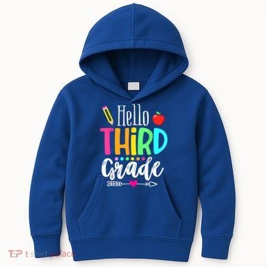Hello Third 3Rd Grade Team Teacher Student Back To School Gift Kids Hoodie