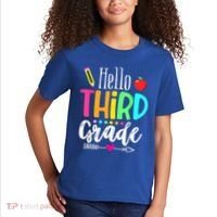 Hello Third 3Rd Grade Team Teacher Student Back To School Gift Kids T-Shirt thumb 2