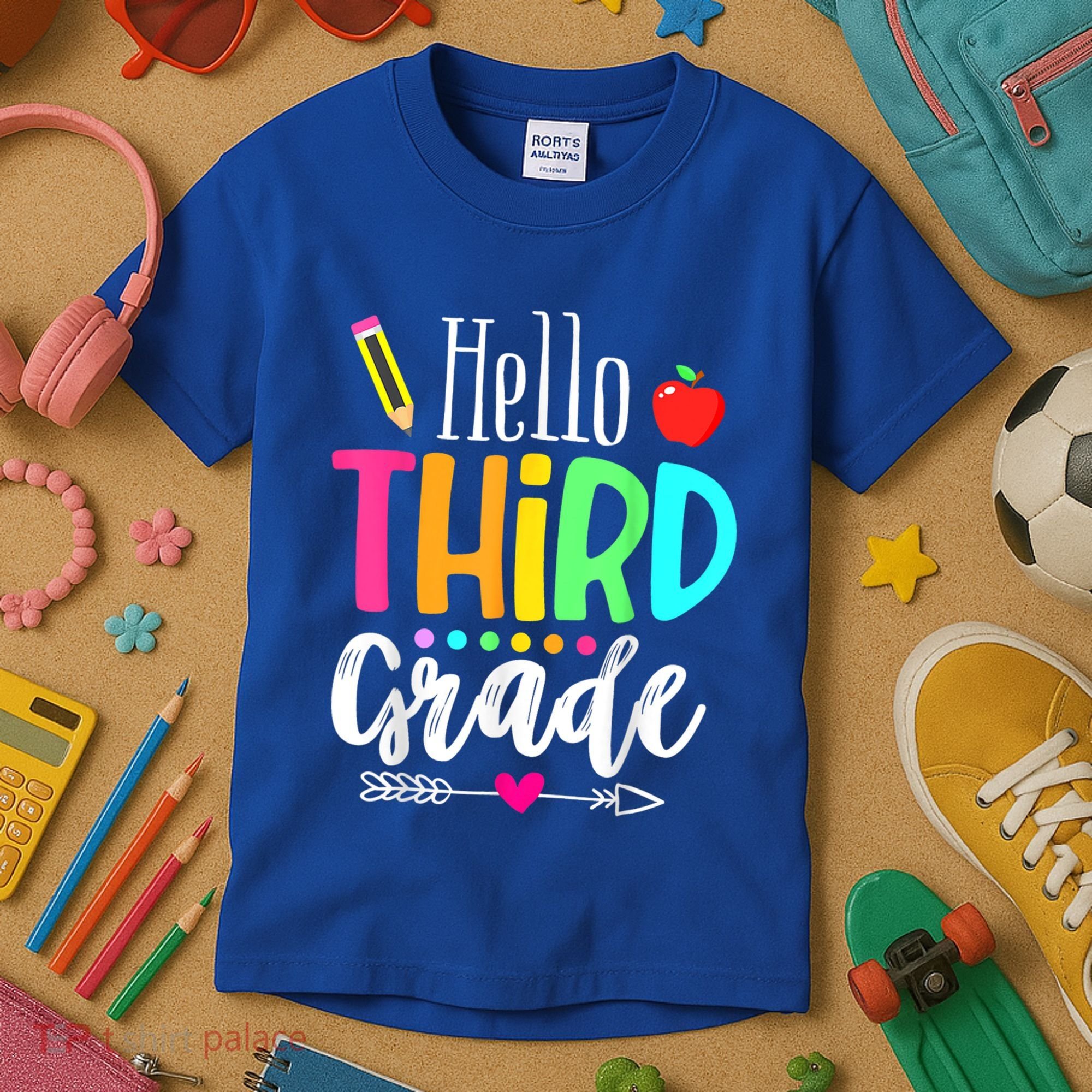 Hello Third 3Rd Grade Team Teacher Student Back To School Gift Kids T-Shirt