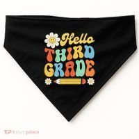 Hello Third 3rd Grade Back To School Teachers USA-Made Doggie Bandana thumb 0