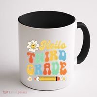 Hello Third 3rd Grade Back To School Teachers Coffee Mug thumb 1