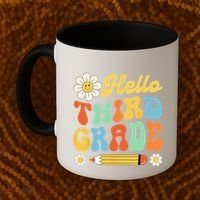Hello Third 3rd Grade Back To School Teachers Coffee Mug thumb 2