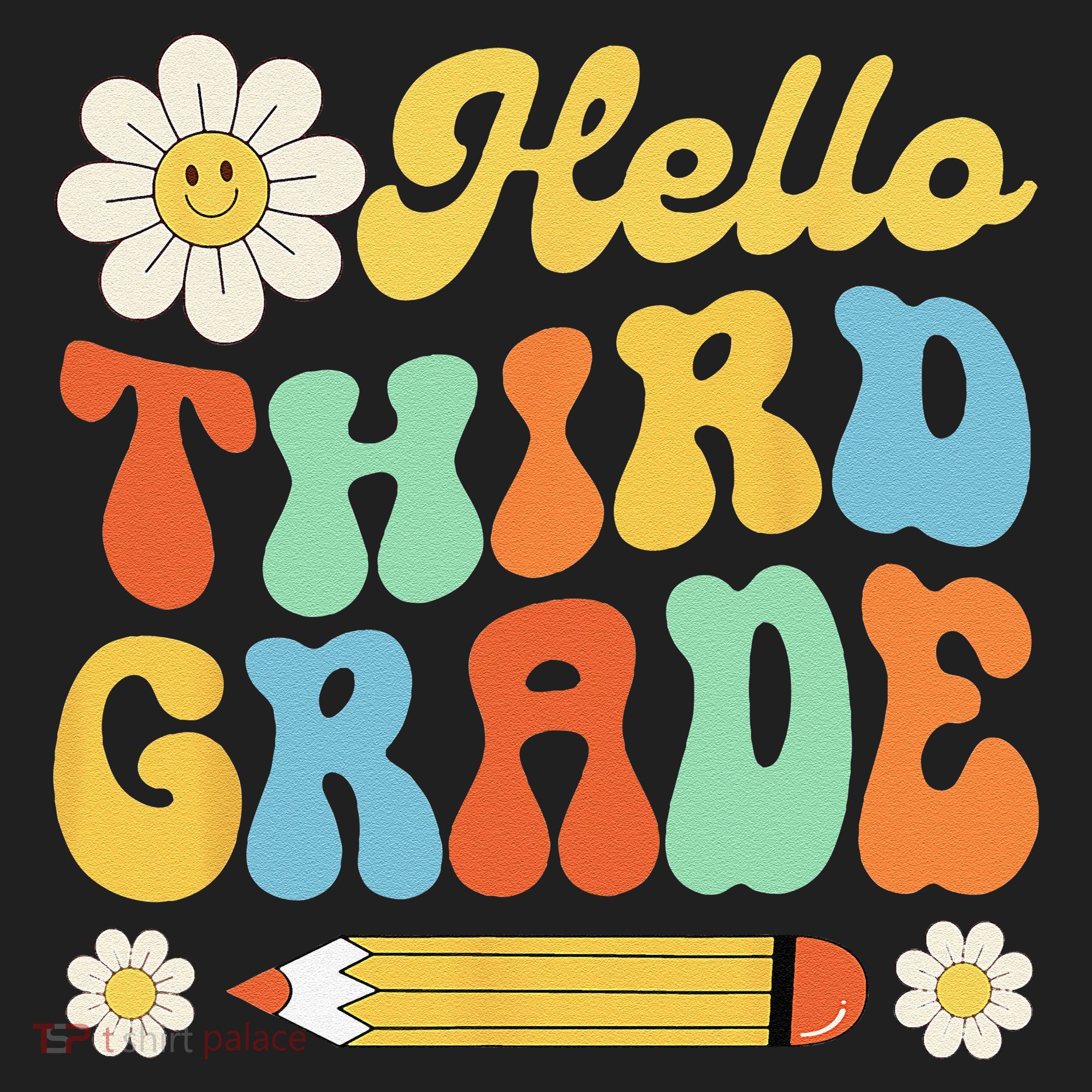 Hello Third 3rd Grade Back To School Teachers Beanie