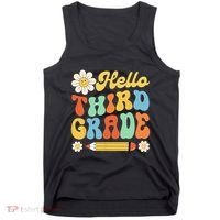 Hello Third 3rd Grade Back To School Teachers Tank Top thumb 0