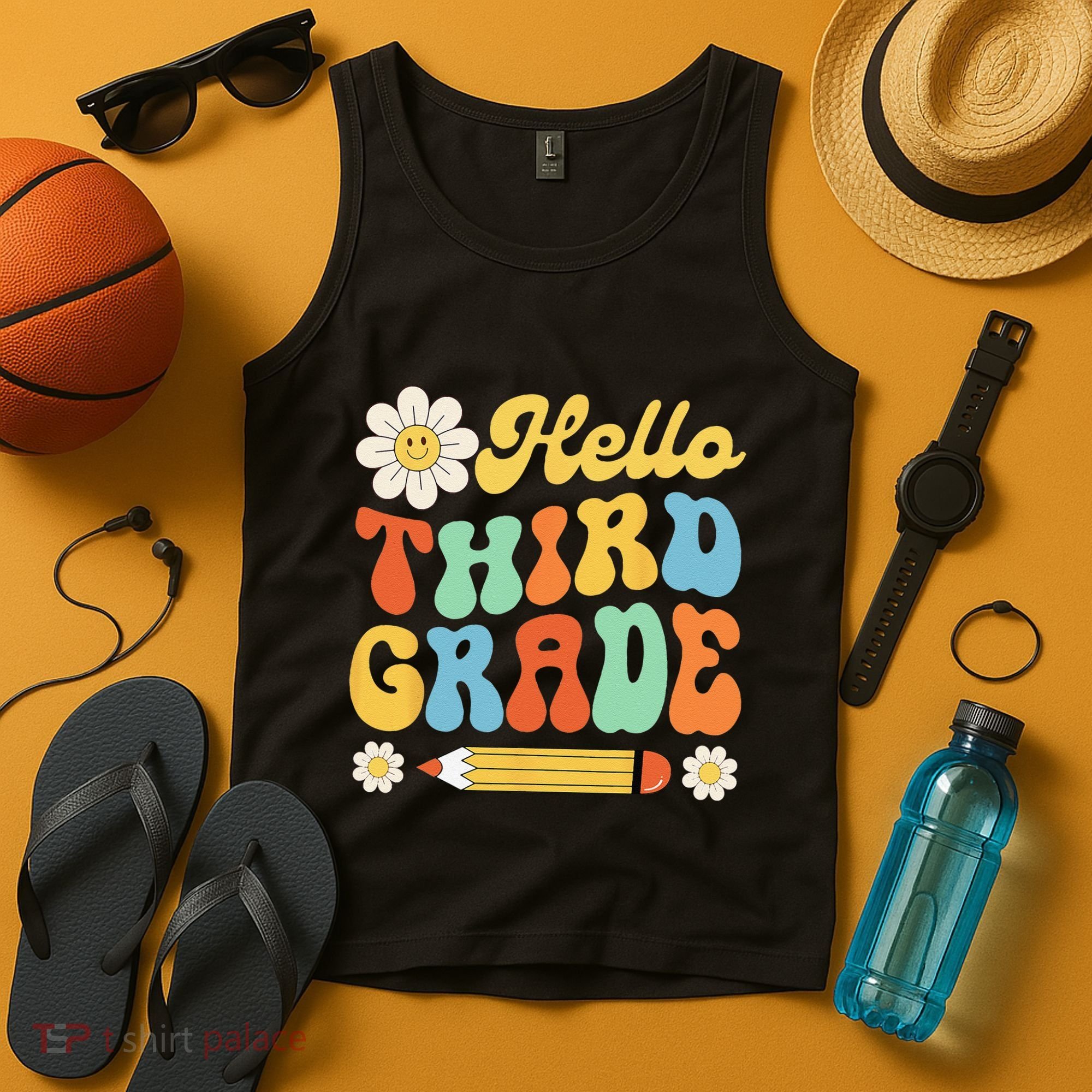 Hello Third 3rd Grade Back To School Teachers Tank Top
