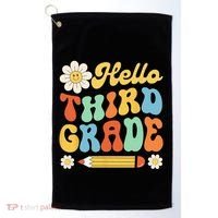 Hello Third 3rd Grade Back To School Teachers Golf Towel thumb 0