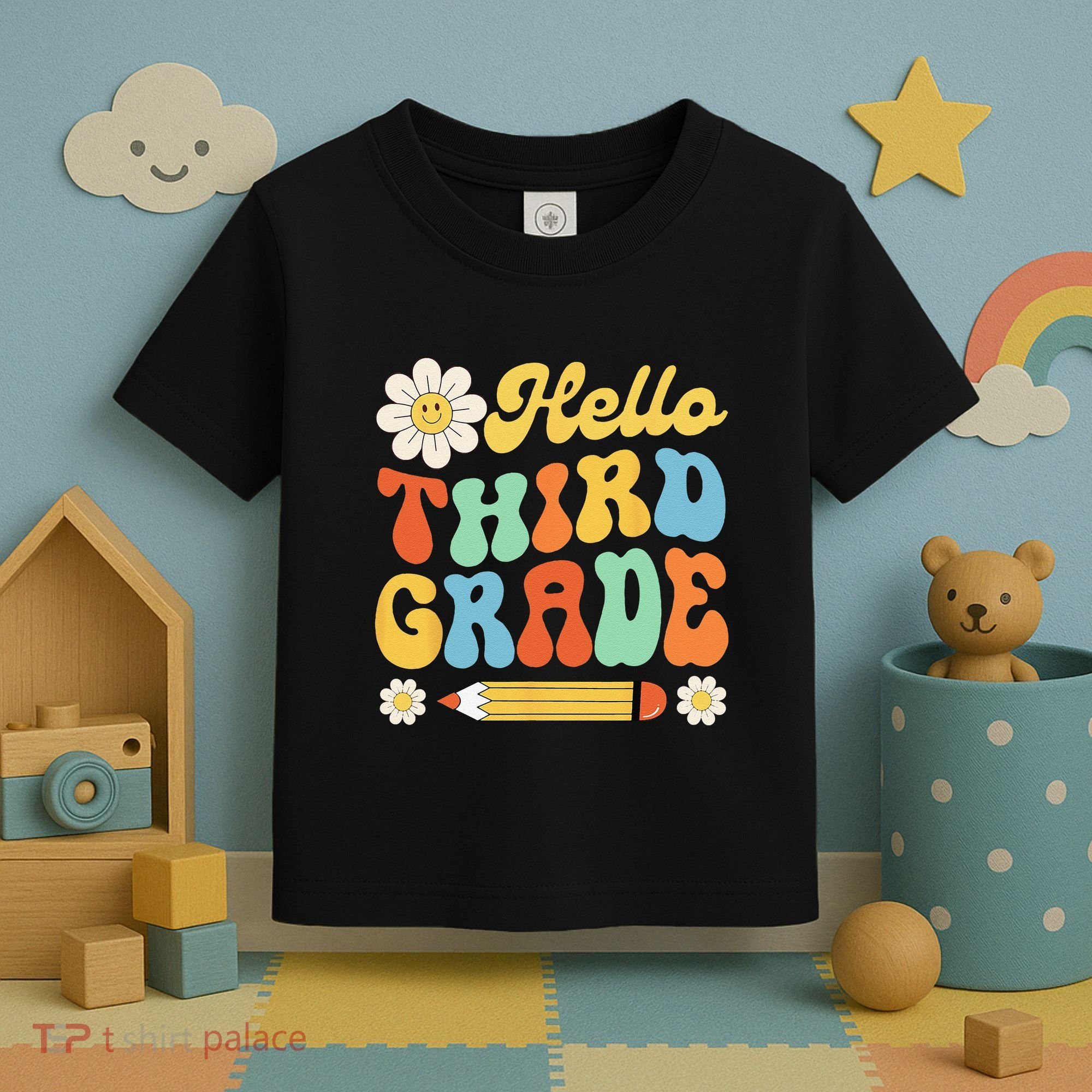 Hello Third 3rd Grade Back To School Teachers Toddler T-Shirt