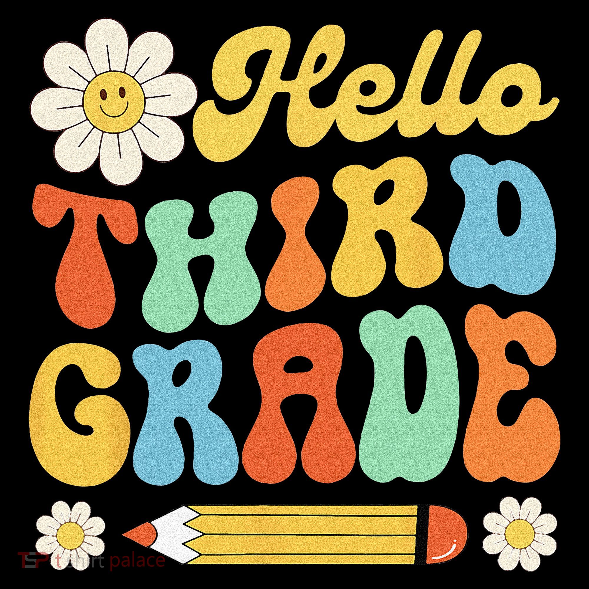 Hello Third 3rd Grade Back To School Teachers Women's Long Sleeve Shirt