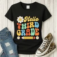 Hello Third 3rd Grade Back To School Teachers Women's T-Shirt thumb 3