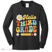 Hello Third 3rd Grade Back To School Teachers Kids Long Sleeve Shirt thumb 0